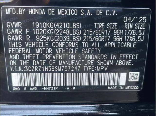2025 Honda HR-V 2WD LX