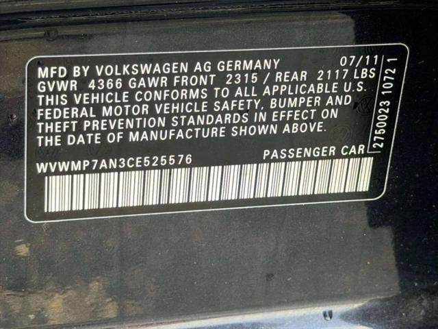 2012 Volkswagen CC Sport