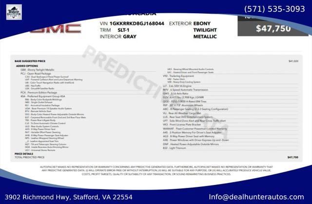2016 GMC Acadia SLT-1 for sale in Stafford, VA