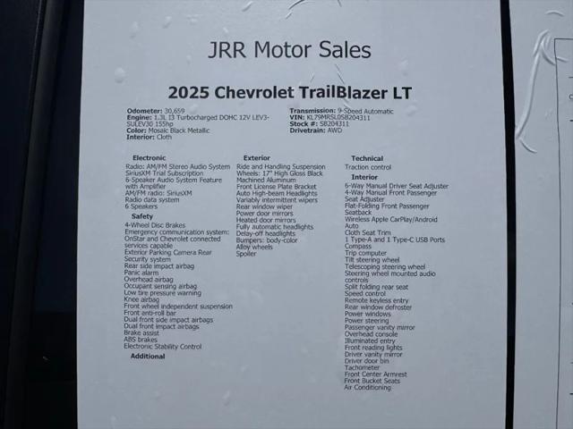2025 Chevrolet TrailBlazer AWD LT
