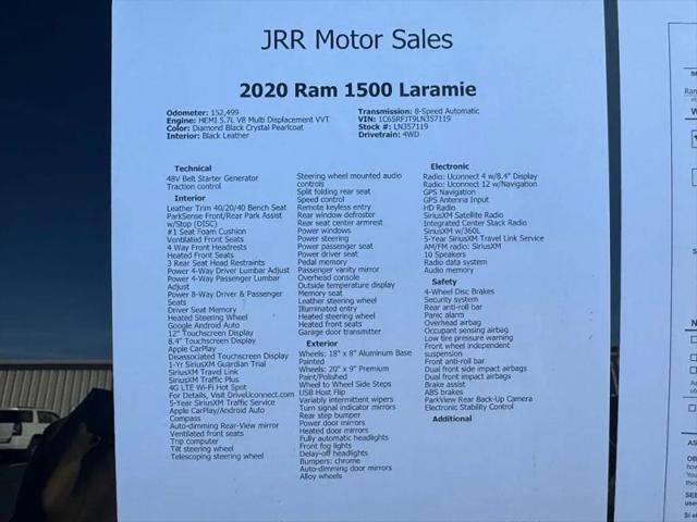 2020 Ram 1500 Laramie Crew Cab 4x4 5'7" Box