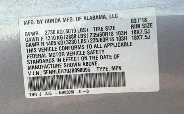 2018 Honda Odyssey EX-L