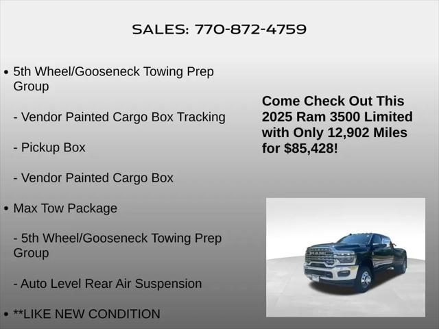 2025 Ram 3500 Limited Mega Cab 4x4 6'4" Box