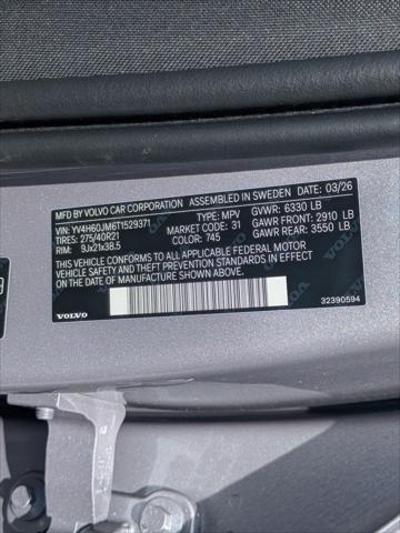 2026 Volvo XC90 Plug-In Hybrid Ultra Dark Theme, T8 AWD, Electric/Gasoline, 6 Seats