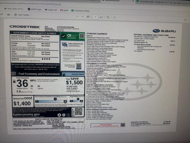 2026 Subaru Crosstrek Sport