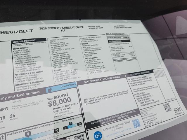 2026 Chevrolet Corvette Stingray Coupe, 1LT, RWD
