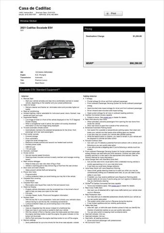2021 Cadillac Escalade ESV 4WD Premium Luxury