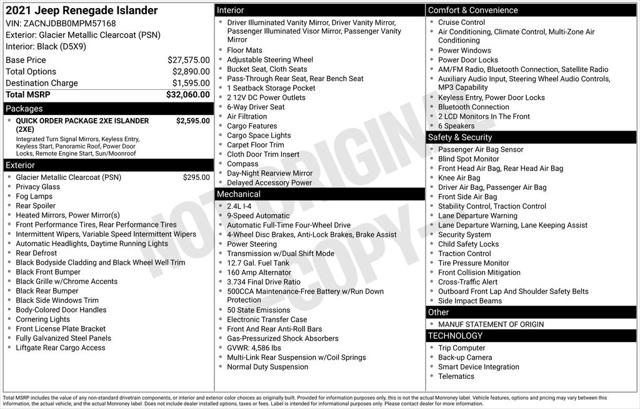 2021 Jeep Renegade Islander 4x4