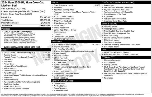 2024 Ram 2500 Big Horn Crew Cab 4x4 6'4" Box