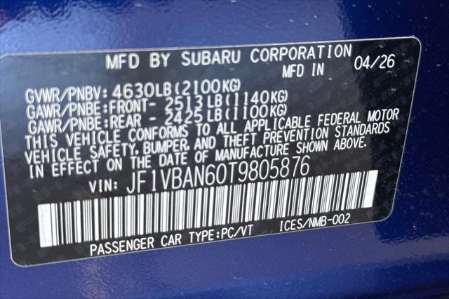 2026 Subaru WRX Limited