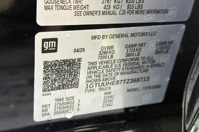 2026 GMC Sierra 1500 Crew Cab, Short Bed, Denali Ultimate, 4WD