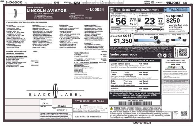 2022 Lincoln Aviator Black Label Grand Touring