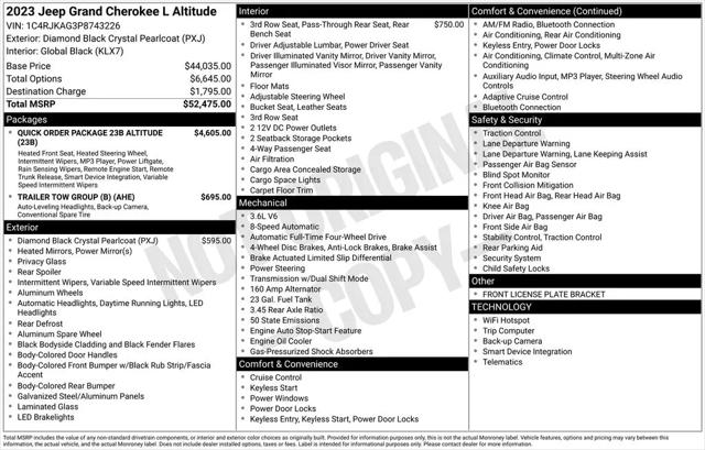 2023 Jeep Grand Cherokee L Altitude 4x4