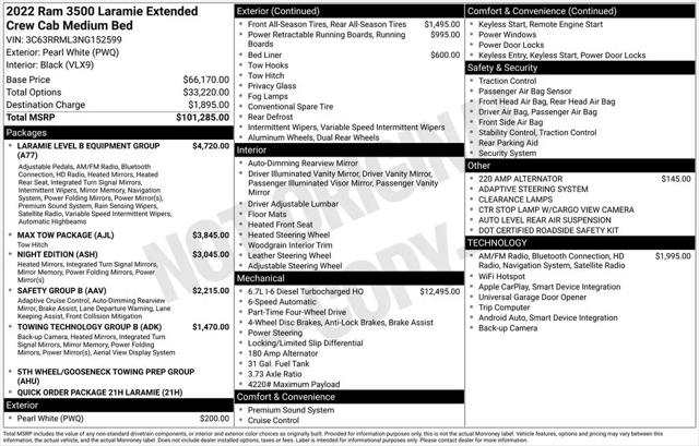 2022 Ram 3500 Laramie Mega Cab 4x4 6'4" Box