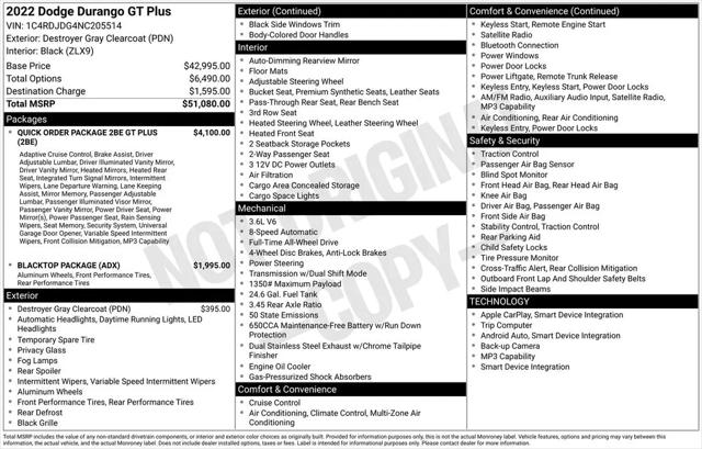 2022 Dodge Durango GT Plus AWD