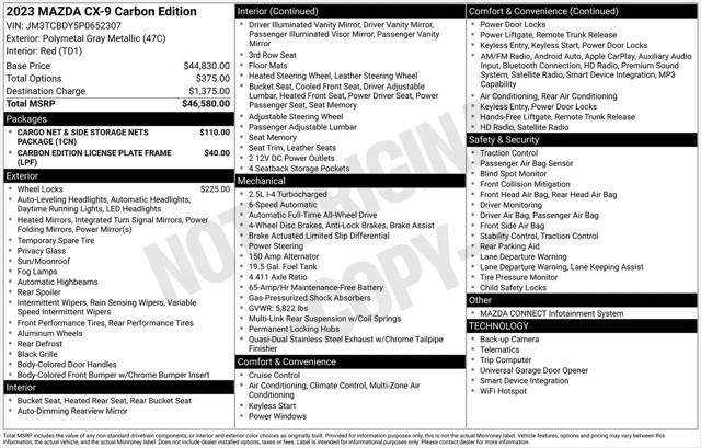 2023 Mazda CX-9 Carbon Edition