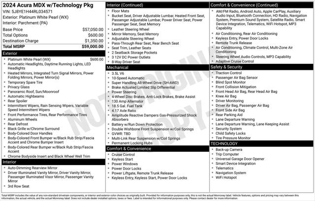 2024 Acura MDX Technology Package