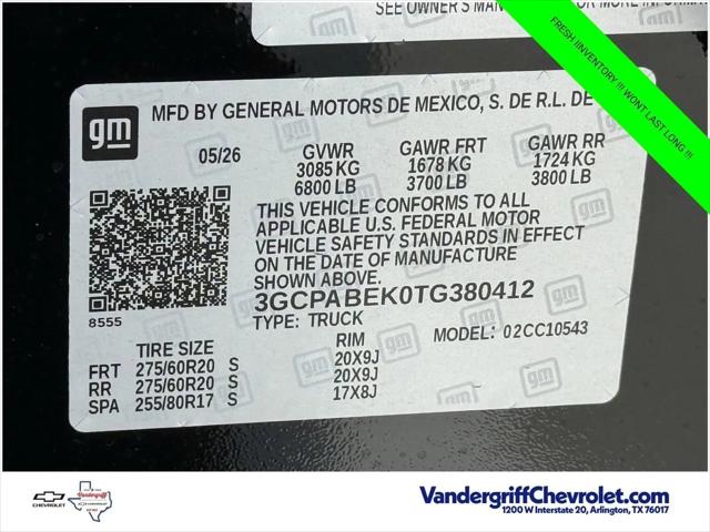 2026 Chevrolet Silverado 1500 2WD Crew Cab Short Bed Custom