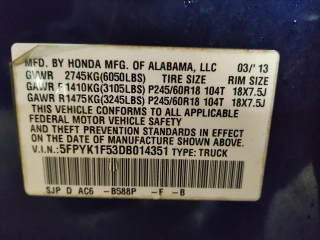 2013 Honda Ridgeline RTL