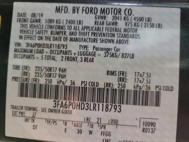 2020 Ford Fusion SE