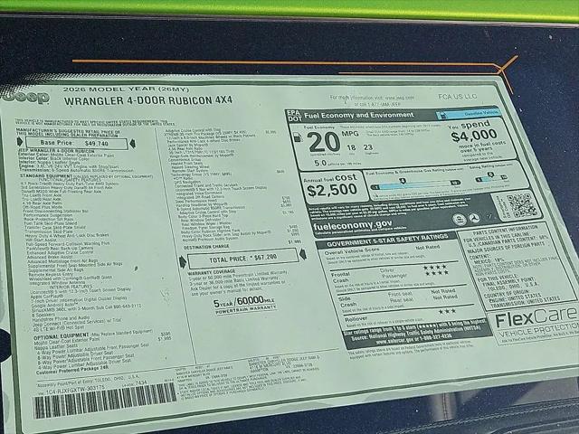 2026 Jeep Wrangler 4-Door Rubicon 4x4