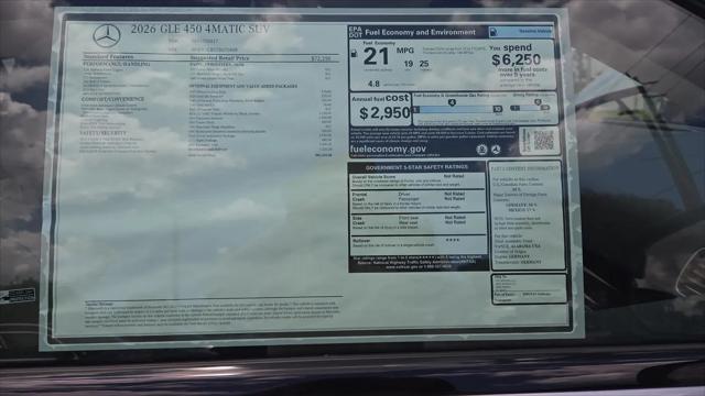 2026 Mercedes-Benz GLE GLE 450 4MATIC