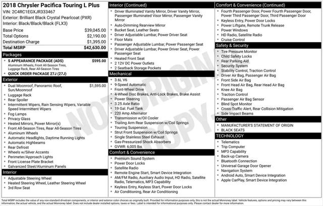 2018 Chrysler Pacifica Touring L Plus