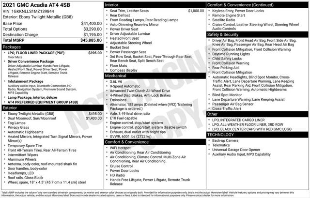 2021 GMC Acadia AWD AT4