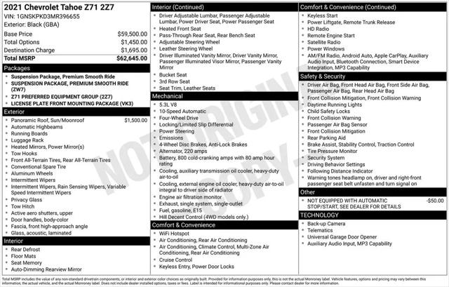 2021 Chevrolet Tahoe 4WD Z71