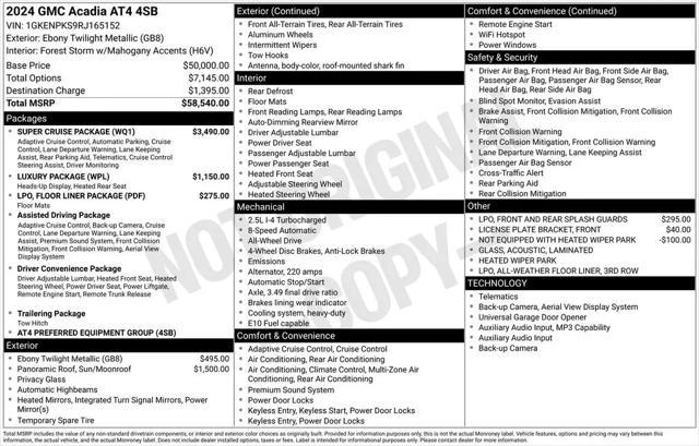 2024 GMC Acadia AWD AT4