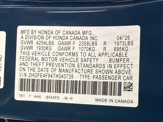 2026 Honda Civic Sport
