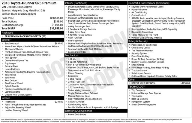 2018 Toyota 4Runner SR5 Premium for sale in Colorado Springs, CO