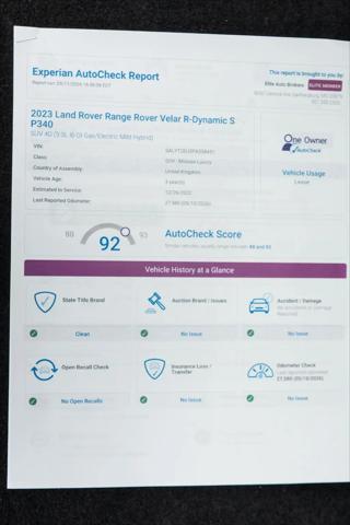 2023 Land Rover Range Rover Velar P340 R-Dynamic S MHEV