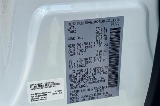 2026 Nissan Frontier Crew Cab PRO-4X 4x4