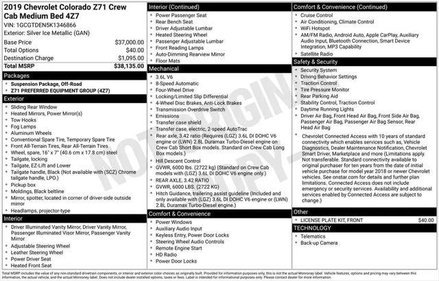 2019 Chevrolet Colorado Z71