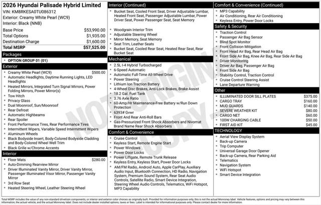 2026 Hyundai Palisade Hybrid Limited for sale in Pikeville, KY