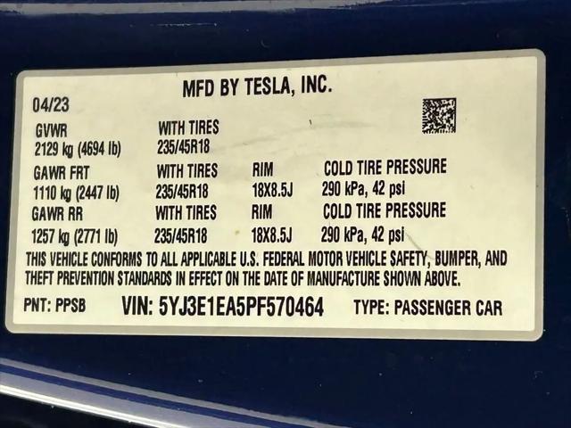 2023 Tesla Model 3 Rear-Wheel Drive