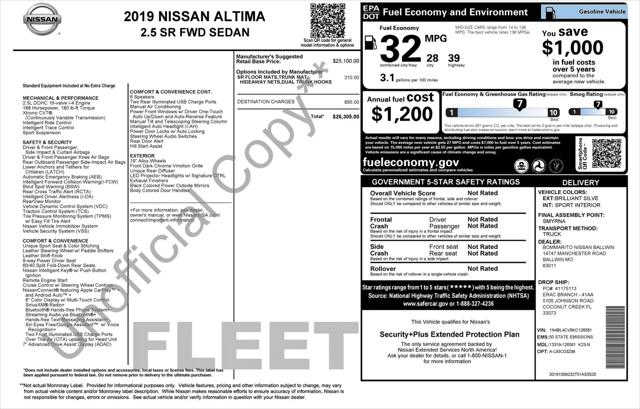 2019 Nissan Altima 2.5 SR