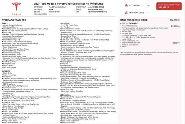 2023 Tesla Model Y Performance Dual Motor All-Wheel Drive