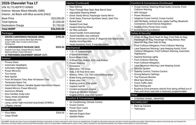 2026 Chevrolet Trax FWD LT
