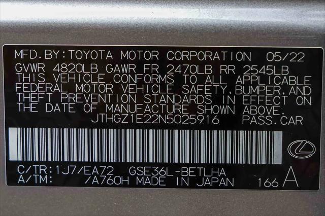 2022 Lexus IS 350 F SPORT