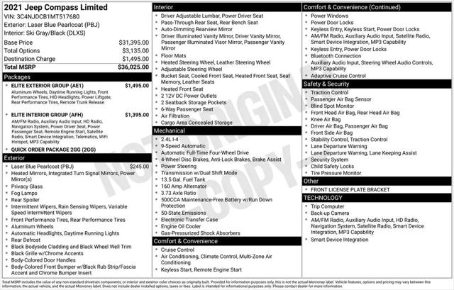 2021 Jeep Compass Limited 4x4