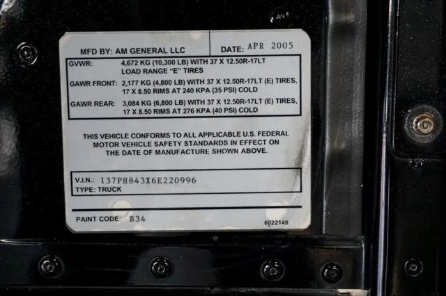 2006 HUMMER H1 Enclosed