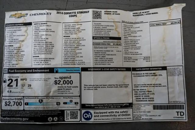 2014 Chevrolet Corvette Stingray 3LT