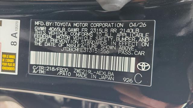 2026 Toyota Corolla Hybrid Hybrid LE