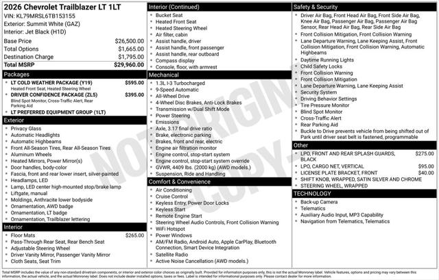 2026 Chevrolet TrailBlazer AWD LT