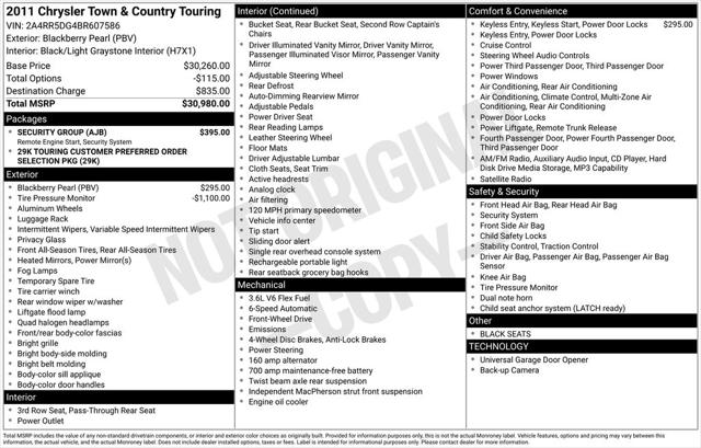 2011 Chrysler Town & Country Touring