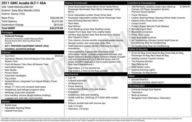 2011 GMC Acadia SLT-1