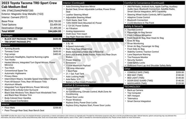 2023 Toyota Tacoma TRD Sport 2023 Toyota Tacoma TRD Sport