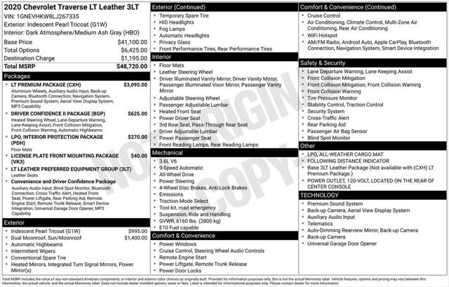 2020 Chevrolet Traverse AWD LT Leather